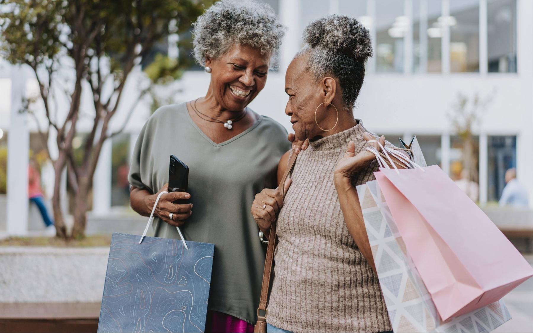 Friends out shopping 