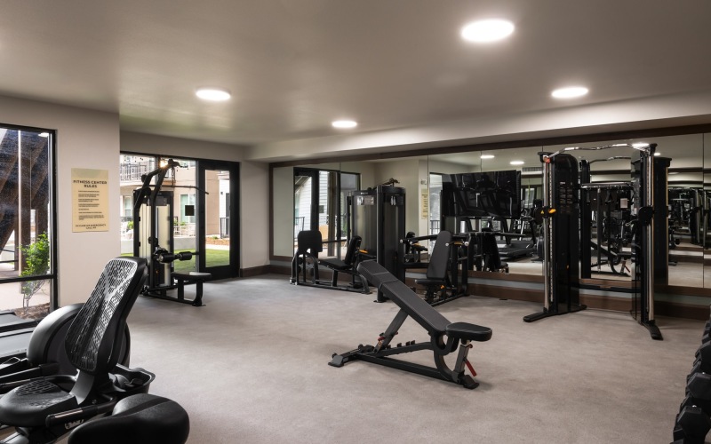 Open and well-lit fitness center