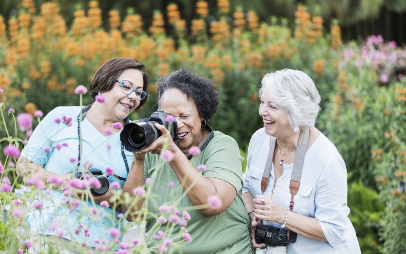 a group of women taking a picture together