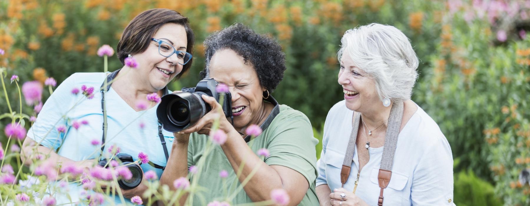 a group of women taking a picture together