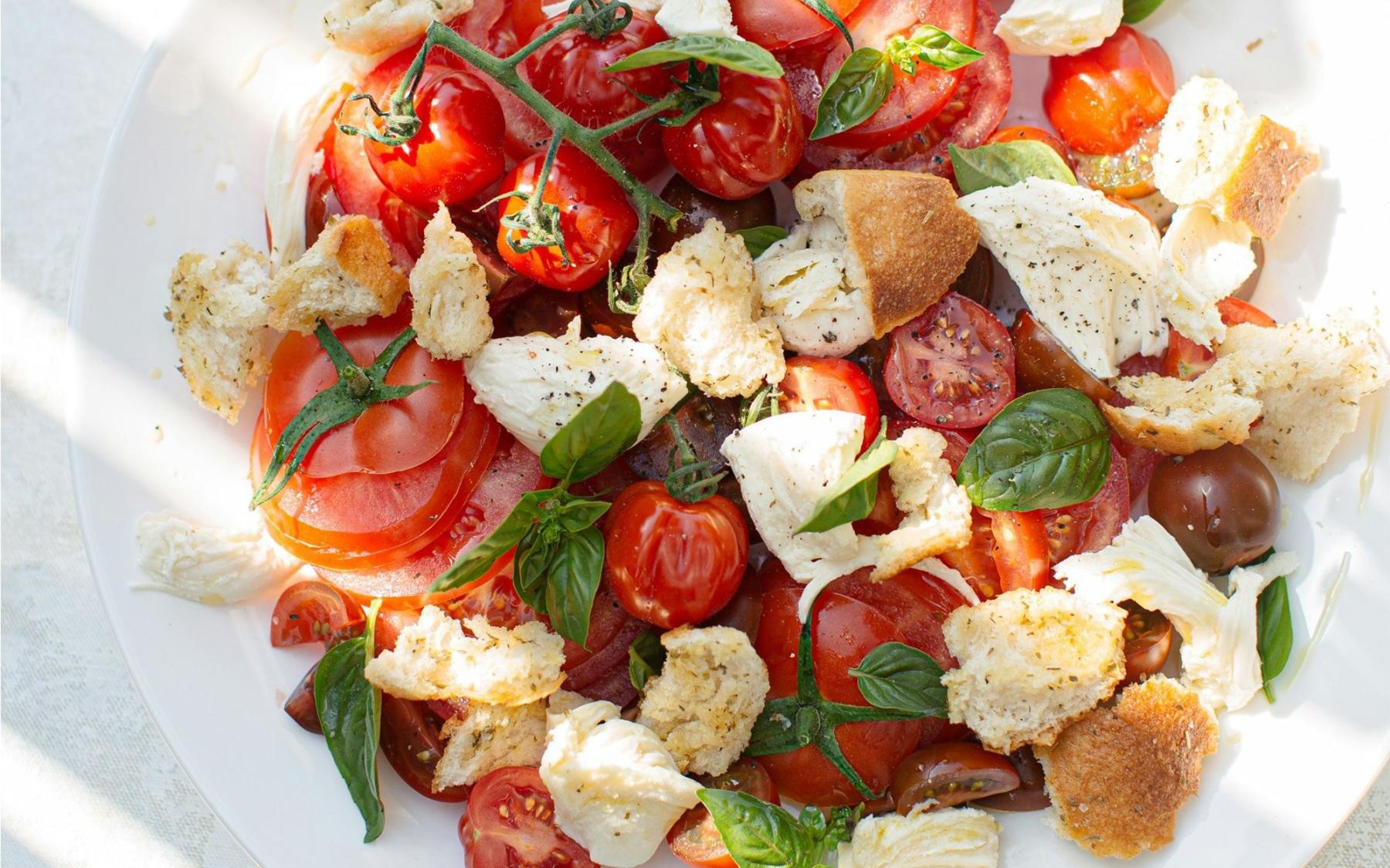 large fresh salad on a plate